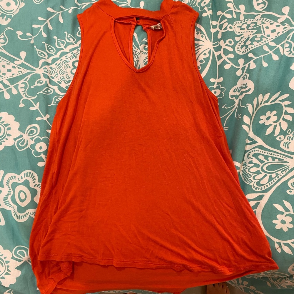 Orange/red adorable tank top